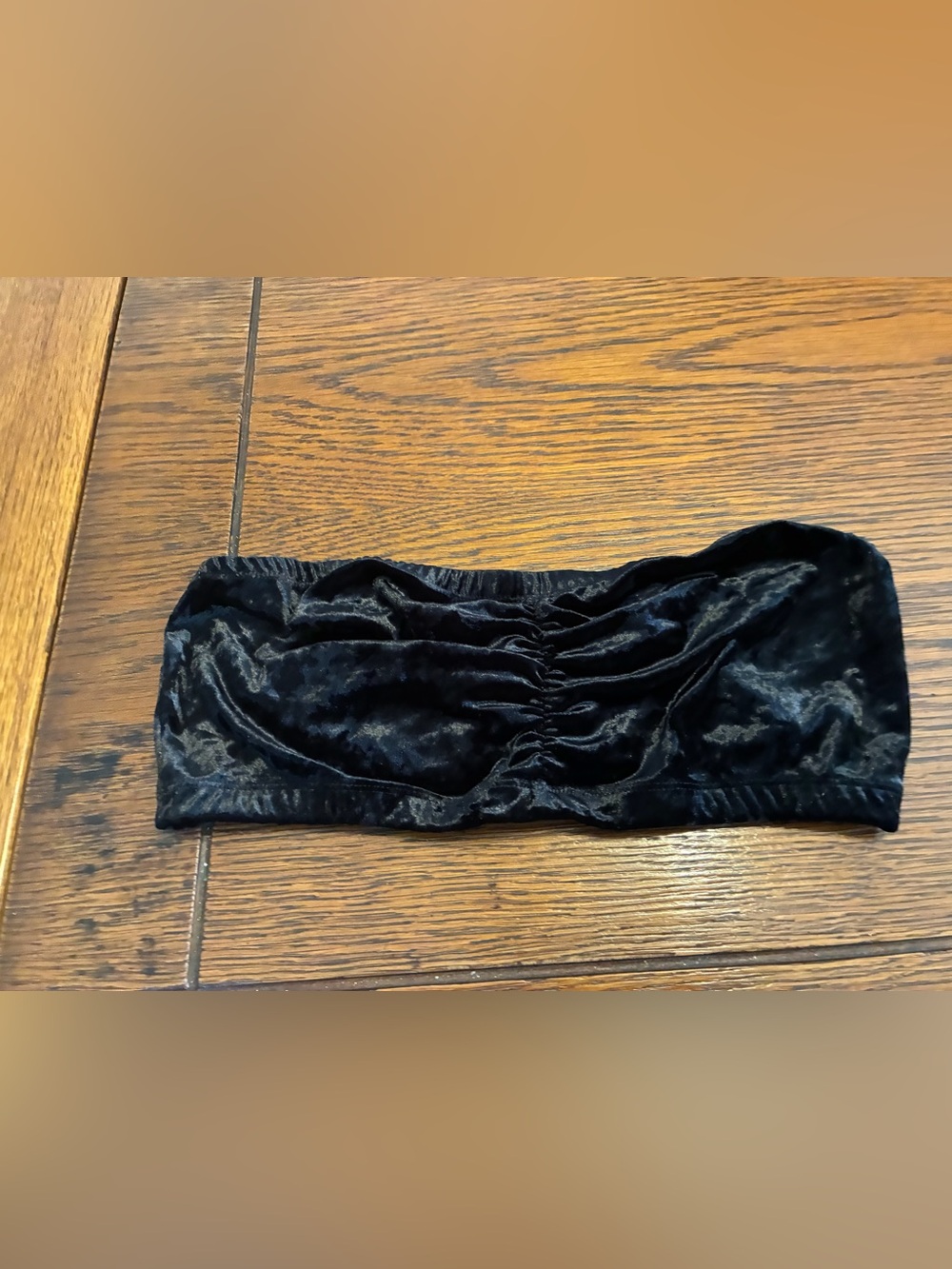 Forever 21 Black Velvet Ruched Bandeau Headband